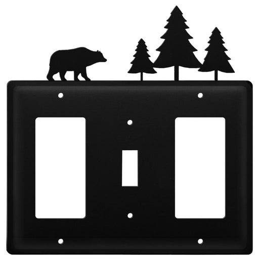 Triple Bear & Pine Trees Single GFI Switch and GFI Cover CUSTOM Product