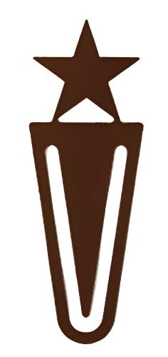 Star Bookmark - Bronze features a sleek metal clip with a star-shaped top, ideal for marking pages in books or planners. Perfect for office or home use.
