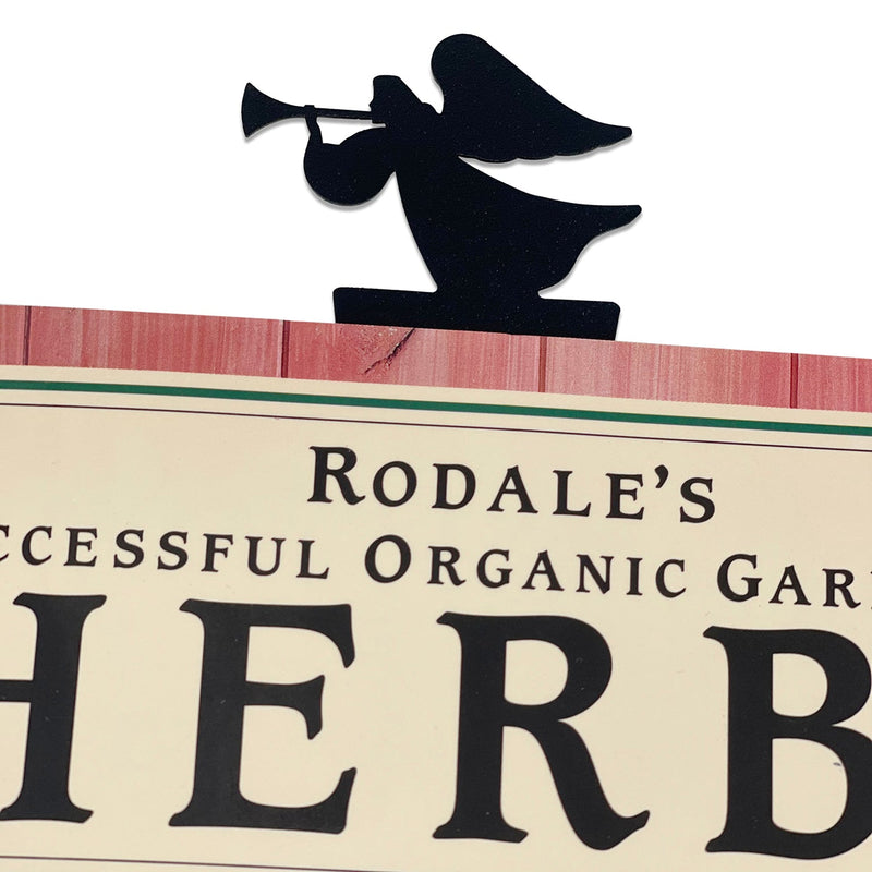 Angel Bookmark -Textured shown clipped to a book, featuring a black angel silhouette design for decorative and functional use.