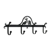 Pinecone Coat Bar with 5 decorative hooks and pinecone design, ideal for rustic home decor in entryways or mudrooms.