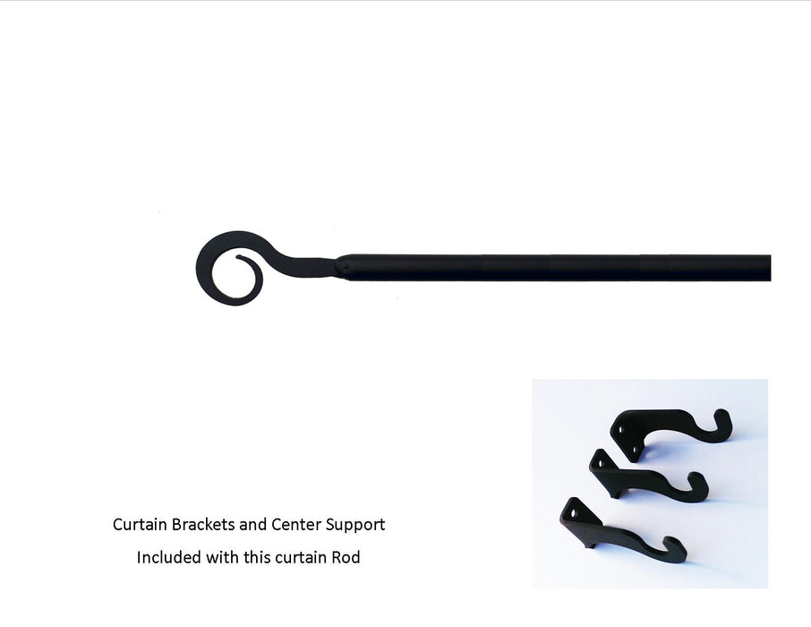 Curl Curtain Rod LG (Hardware is INCLUDED)