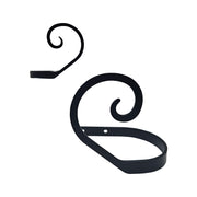 Decorative Scroll Curtain Tie Backs (pair) with black swirl design, crafted for stylish curtain holdbacks in home and garden decor.