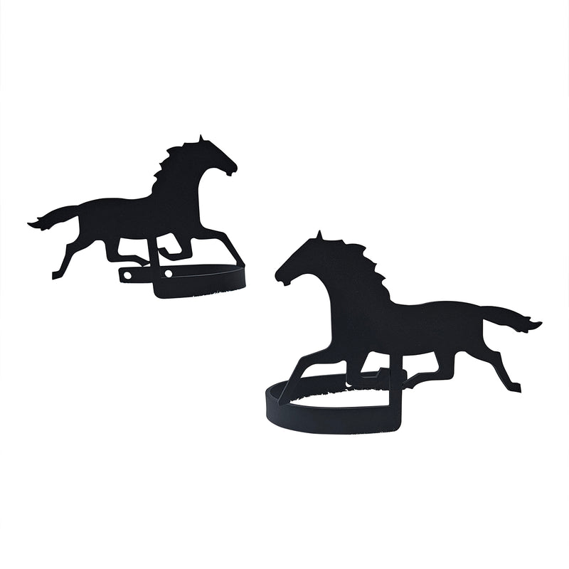 Stylish horse curtain tie backs featuring a running horse silhouette, ideal for rustic or equestrian-themed home decor.