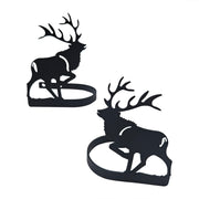 Stylish Elk Curtain Tie Backs - Curtain Tie Backs | Durable Design with black elk cutouts, perfect for securing curtains with a woodland touch.