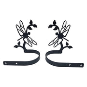 Decorative Dragonfly Curtain Tie Backs - Elegant Window Accessory set with curved base and intricate dragonfly silhouette for curtain styling.