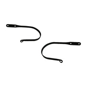 Plain Curtain Tie Backs - Simplify Decor | 5 1/2 In. Size, elegant black metal holdbacks for window treatments, ideal for modern home decor.