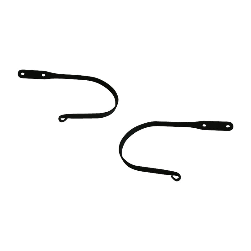 Plain Curtain Tie Backs - Simplify Decor | 5 1/2 In. Size, elegant black metal holdbacks for window treatments, ideal for modern home decor.