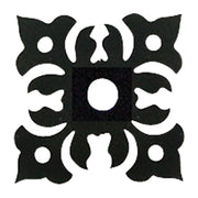 Floral cabinet door silhouette in a square 2x2 inch design, ideal for enhancing cabinet knobs with elegant floral patterns.