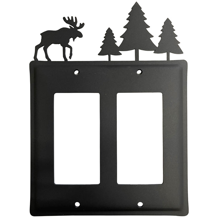 Double Moose & Pine Trees Double GFI Cover