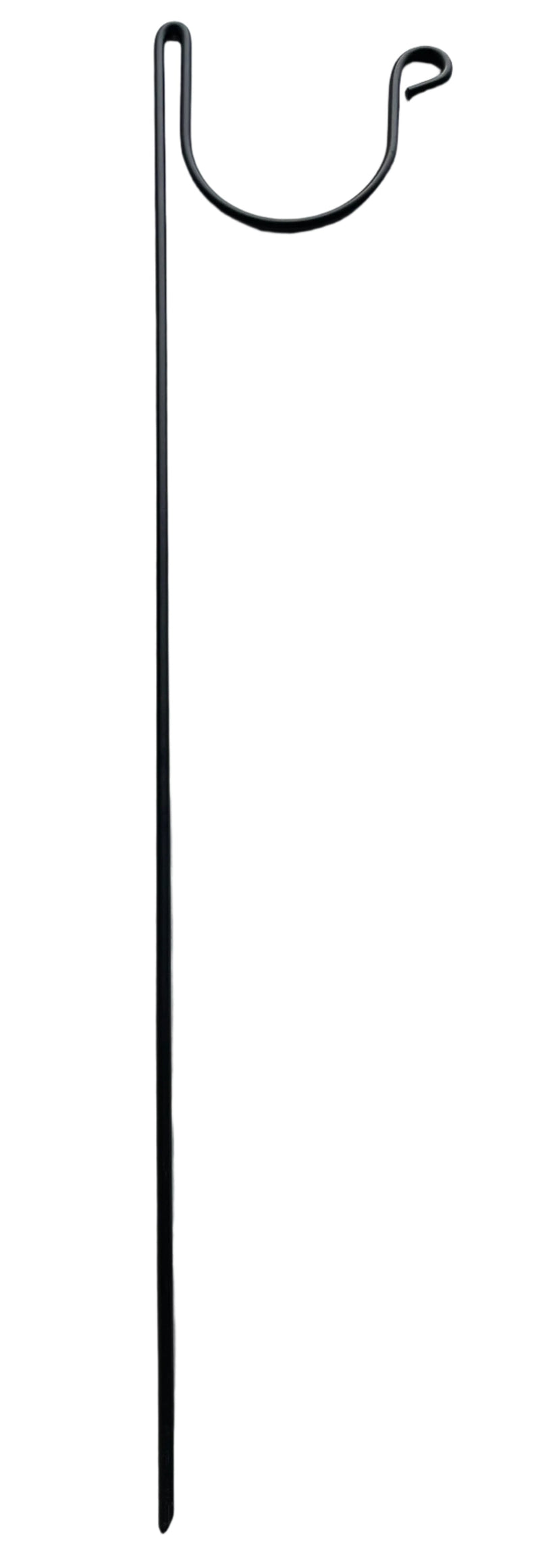 Hose Holder Round Large in black metal, standalone garden hose hanger for efficient outdoor hose storage and easy ground installation.