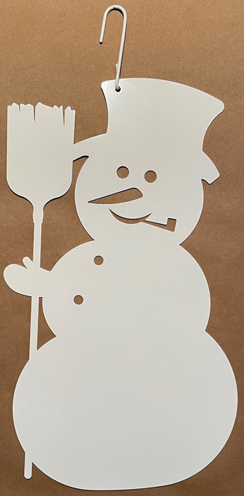 Snowman Decorative Hanging Silhouette White Color