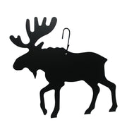 Moose Hanging Silhouette - Attractive Home Decor in black metal with hook for easy hanging. Ideal for rustic or outdoor-themed spaces.