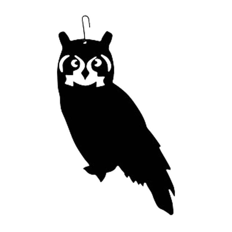 Owl Silhouette Decor - Owl Hanging Silhouette in black metal with hook, ideal for autumn outdoor or indoor decorative plaques.