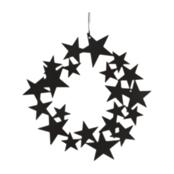 Silhouette suspendue décorative de couronne d'étoiles