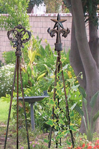 Star Finial Natural Tripod Trellis