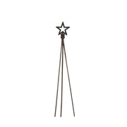 Star Finial Tripod Trellis - Timeless Decor | 58 In. Height garden trellis with rustic finish and star topper, ideal for outdoor plant support.