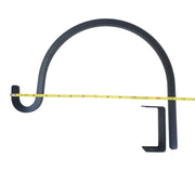 Side view of Plant Hanger 13 1/2 Inch with 3 1/4 in. Bracket showing measurement tape for size reference. Perfect for lawn and garden décor.