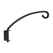Iron plant hanger 15 inch with 2 3/4 inch bracket in black finish, ideal for outdoor garden use. Sturdy design supports hanging planters securely.