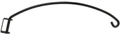 Swivel Plant Hanger 18 In. rounded iron arm with sleek black finish, ideal for outdoor hanging plants or garden décor support.