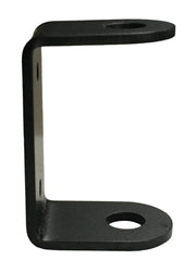 Close-up of black metal mounting bracket for Swivel Plant Hanger 18 In., designed for secure wall or post attachment.
