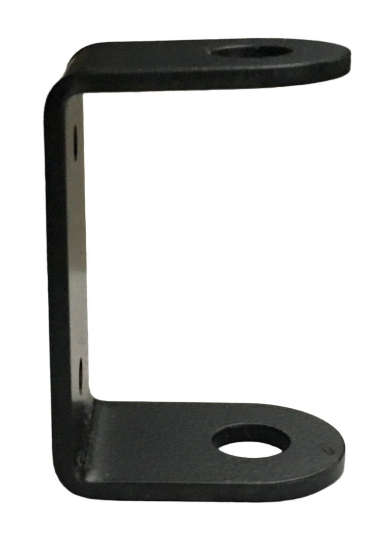 Close-up of black metal mounting bracket for Swivel Plant Hanger 18 In., designed for secure wall or post attachment.