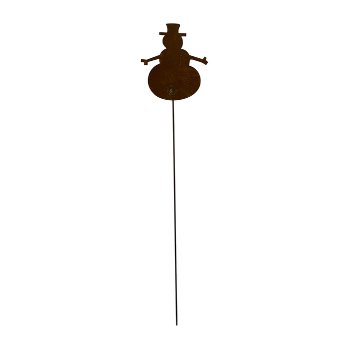 Snowman - Rusted Garden Stake