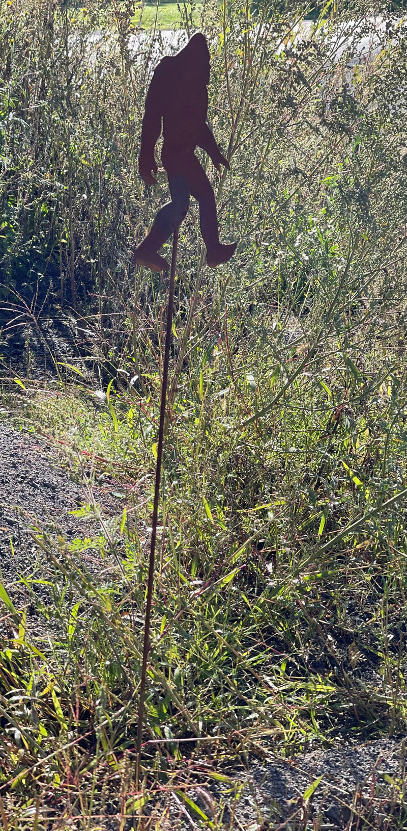 BIG Foot Rusted Garden Stake Small
