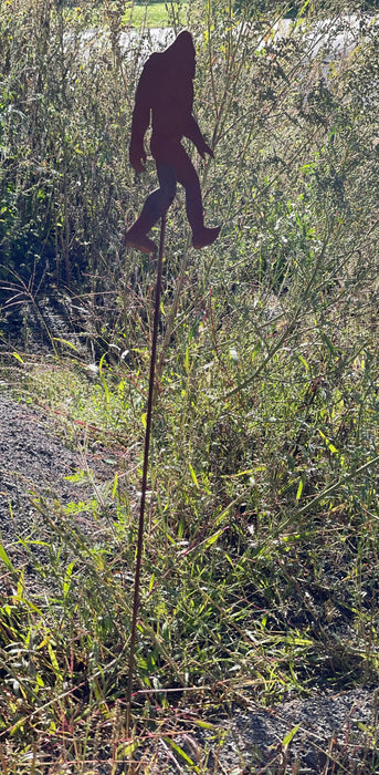 BIG Foot Rusted Garden Stake Small