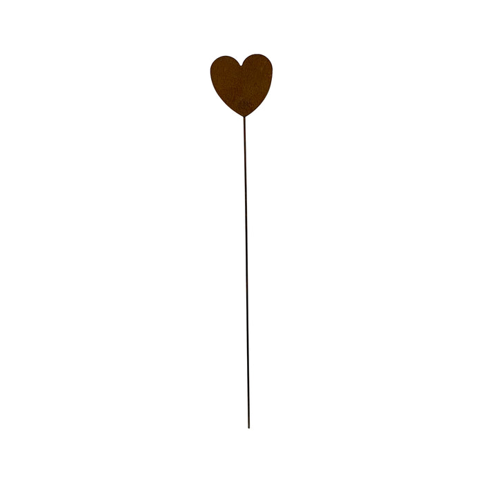 Heart Rusted Garden Stake