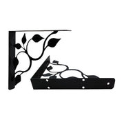 Leaf Fan Shelf Brackets - Large Pair with decorative vine design, 9 1/4 in. H x D, ideal for heavy-duty shelving in home or office.