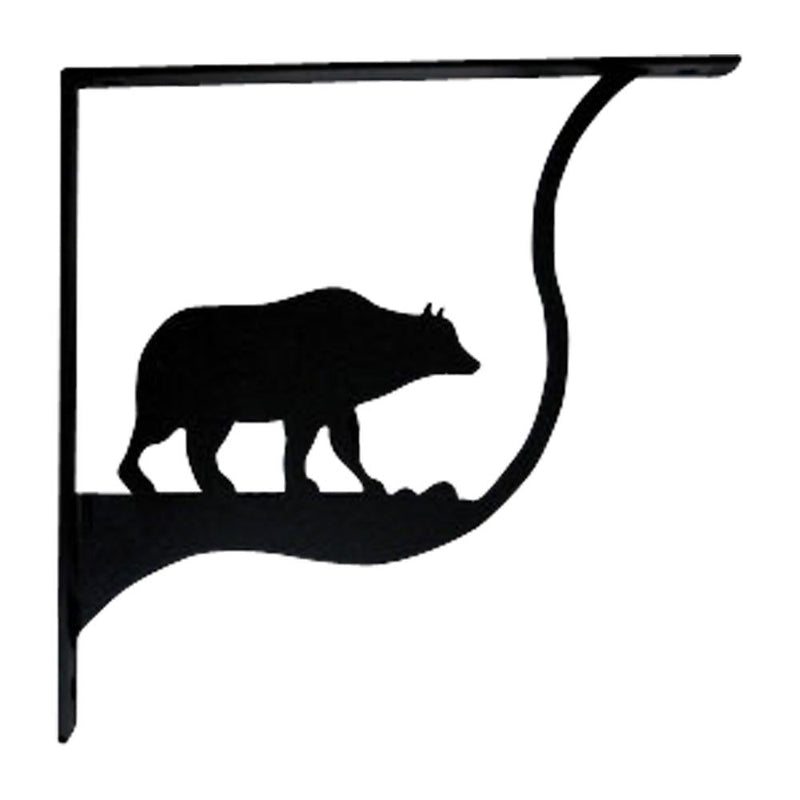 Single Bear Shelf Bracket Medium with curved support and bear silhouette, crafted for stylish and functional shelf mounting.