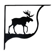 Single Moose Shelf Bracket Medium with a detailed moose cutout, perfect for supporting shelves in themed interiors.