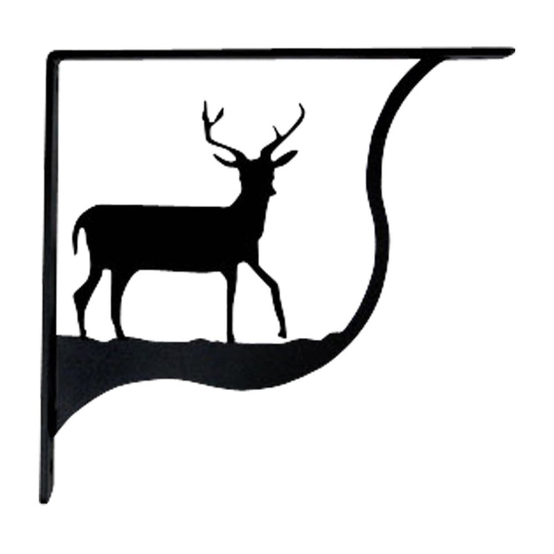 Decorative medium-sized Deer Shelf Bracket with a cut-out deer design, perfect for supporting shelves in themed interiors.