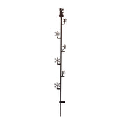 Snowman Snow Gauge 3 Ft - Accurate Winter Tool with snowflake markers and height labels for 1ft, 2ft, and 3ft snowfall in garden decor.