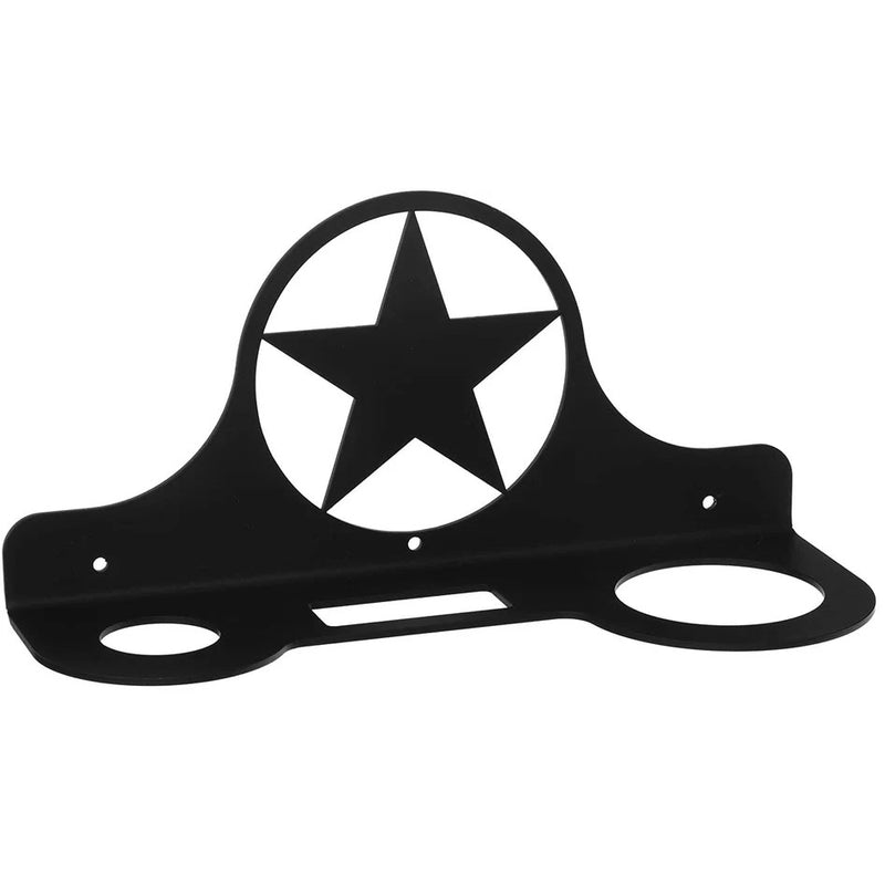 Star Hair Dryer Rack - Hair Dryer Holder with star cutout design, wall-mounted for space saving in bathrooms. Fits various hair tool sizes.