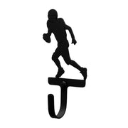 Side view of Football Player Wall Hook - Small | Wall Decor, featuring a right-facing silhouette design for stylish and functional wall storage.