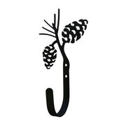 Large Pinecone Wall Hook with black metal finish, ideal for stylish home décor and efficient wall storage in entryways or living spaces.