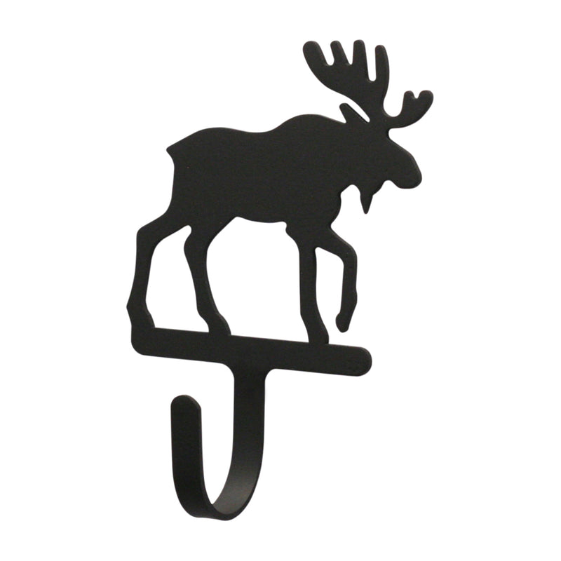Moose Magnetic Hook - Strong Holder in black metal with compact 2x3.25x0.81in size. Ideal for fridge or metal surfaces in home decor.