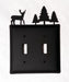 Double Deer w Trees Switch Cover Double