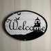 Lighthouse & Birds Welcome Sign Medium