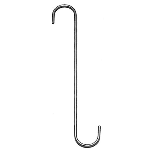 Durable S Hook 12 Inch L and 1 1/2 Inch W (SET OF 6) ideal for organizing garages, kitchens, or closets in storage and organization systems.