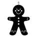 Gingerbread Boy Decorative Hanging Silhouette