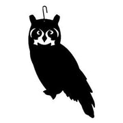 Stylish Owl Hanging Silhouette Decor in black finish, perfect for home and garden wall accents or seasonal autumn decorations.