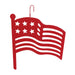 American Flag Decorative Hanging Silhouette Red Color