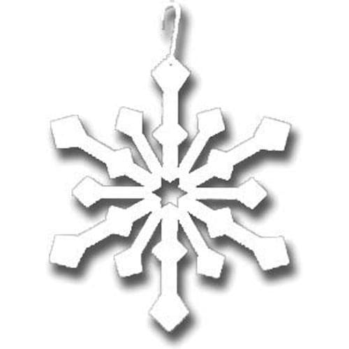 White Snowflake Hanging Silhouette with bold shadow effect, perfect for Christmas decorations and seasonal wall or outdoor display.