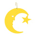 Moon and Star Decorative Hanging Silhouette Yellow Color