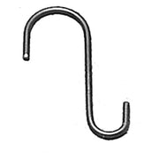 Metal S Hook 4 InchL x 3/4 InchW x 1 3/8 InchW, durable utility hook for organizing spaces. Comes in a set of 6 for versatile storage use.
