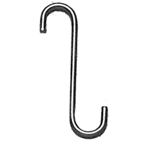 Durable S Hook 6 Inch L and 3/4 Inch W (SET OF 6) in black finish, perfect for organizing household items in storage racks or utility areas.