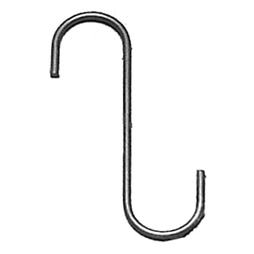 Durable S Hook 6 Inch L and 1 1/2 Inch W (SET OF 6) ideal for organizing garages, closets, or workshops in utility hook storage systems.