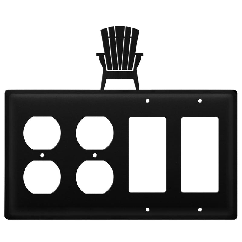 Quad Adirondack Double Outlet and Double GFI Cover CUSTOM Product